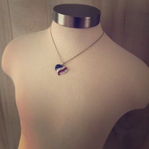 Heart shaped flag necklace